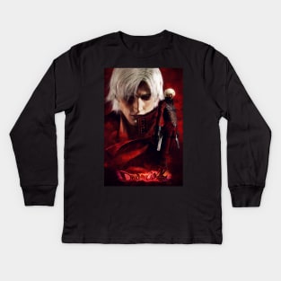 Devil May Cry 2 Ultimate Dante Tribute Kids Long Sleeve T-Shirt